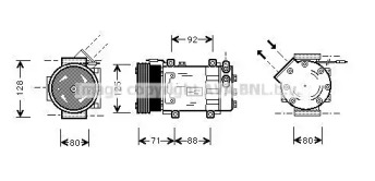 AVA QUALITY COOLING rtak127 -  Компрессор, кондиционер